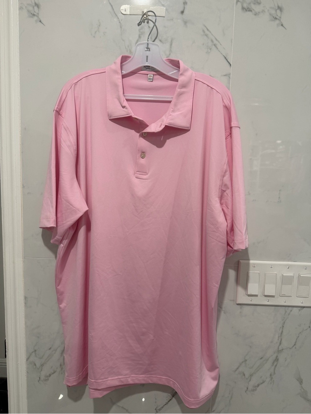 Peter Millar Pink Short-Sleeve Polo